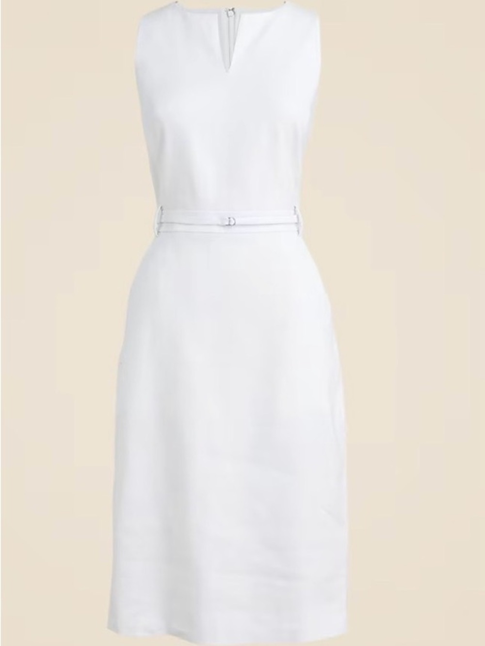 NWT J Crew White Executive dress in stretch linen blend Size 18 #JC218 - Picture 3 of 17